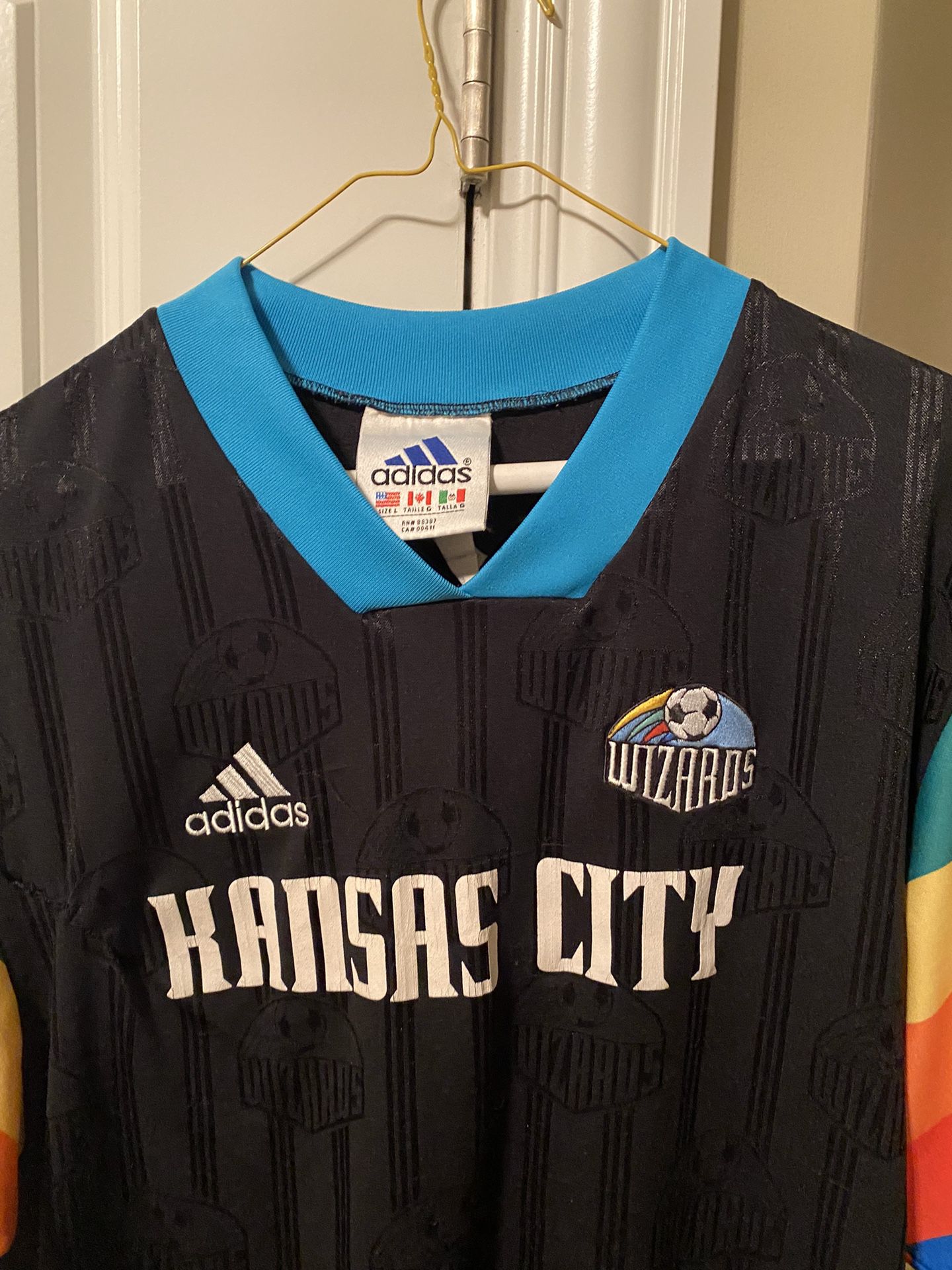 Adidas VinTage KANSAS CITY WIZARD AUTHENTIC Soccer Jersey Sporting