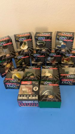 Ceramic painted mini football helmets