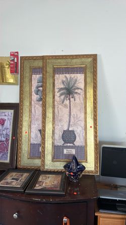 Framed Palm Tree Art Prints – Set of 2