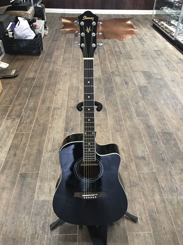 Ibanez Electric Acoustic Guitar with Sling V70CE-BK-3R-02