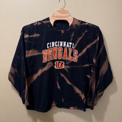 Men’s 3XL NFL Fanatics Cincinnati Bengals Bleached Tie Dye Long Sleeve Shirt