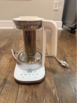 NEW Zwilling Enfinigy Glass Electric Kettle Pro w/ Tea Infuser – White