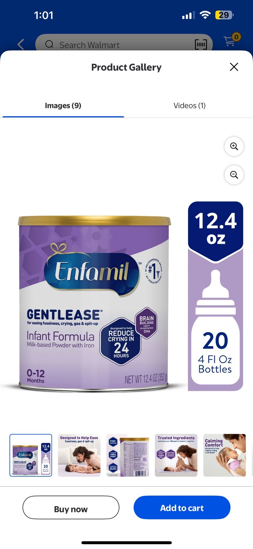 Enfamil Gentlease Formula 12.4 oz