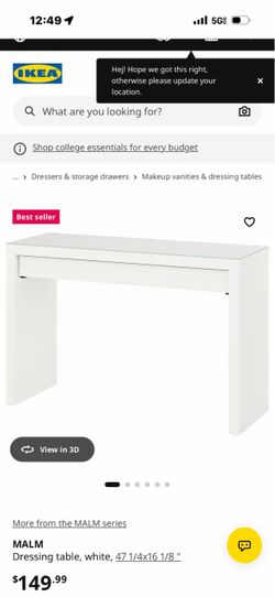 Makeup table from ikea