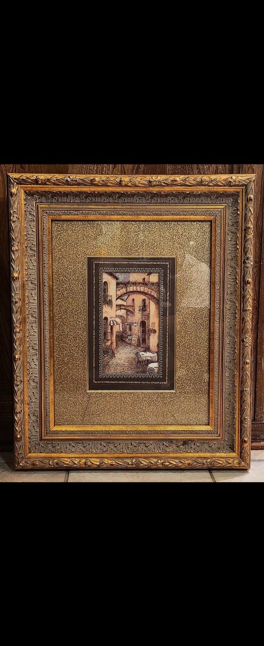 Four Beautifully Framed Somerset Art Pieces of Bistros Restaurants And Eateries 