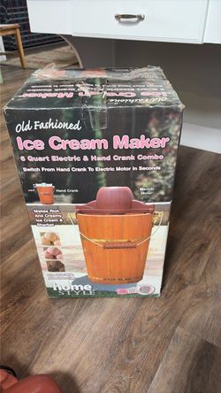 Old-fashioned ice cream maker