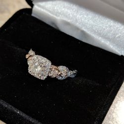 Diamond Ring 1 ct Round-cut 14K Two-Tone Gold