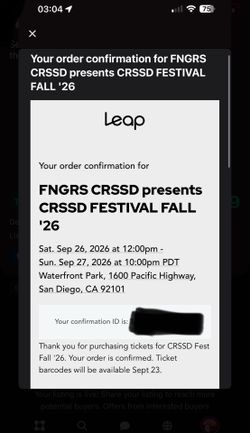 FNGRS CRSSD TICKET