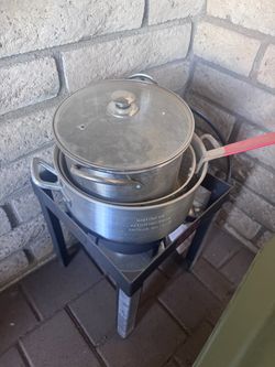Propane Burner Cooker with Pot and Lid