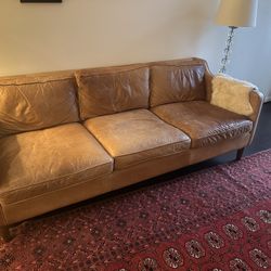 West Elm Leather Couch $350 OBO