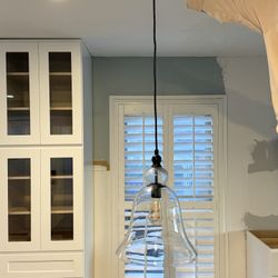 Large Glass Pottery Barn Pendant Light