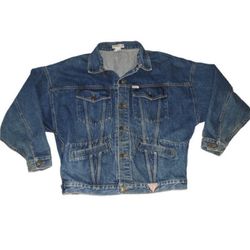Vintage Guess Denim Trucker Jacket Blue Jean 80's