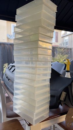 Clear plastic VHS cases