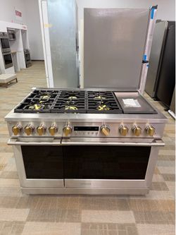 GE MONOGRAM 48” ALL GAS PROFESSIONAL 6 BURNER & GRIDDLE RANGE🔥WARRANTY🔥DELIVERY🔥