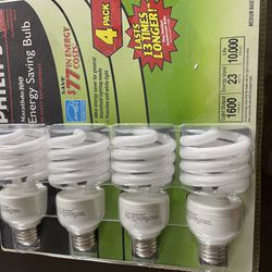  2-pack   Total -8.  Brand New 100 Watt  Spiral Light Bulb(8)