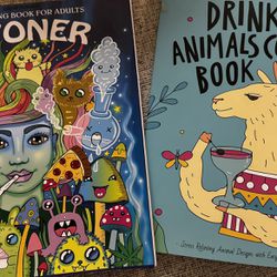 Two Adult Themed Coloring Books