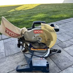 Ryobi Miter Saw 10 Chop Saw with Dust Bag