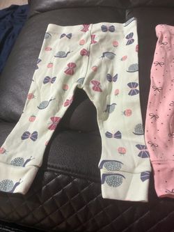 Pink and Black Tights paired with light blue butterfly and snails