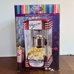 Retro Style Popcorn Kettle Popper Movie Theater