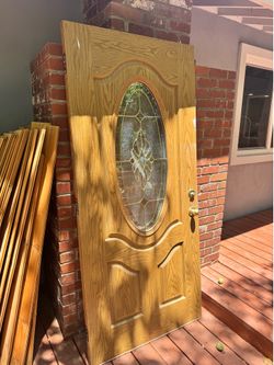 Solid wood front door