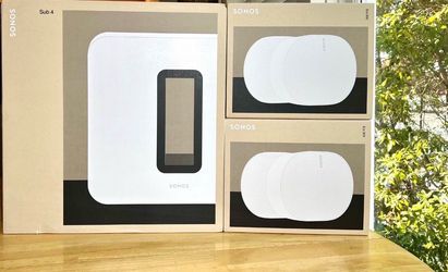 Sonos Bundle:  1xSub Generation 4 (White) + 2xEra 300 (White). Brand New Sealed.  Includes the Warranty