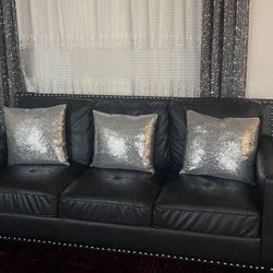 3 Piece Leather Couches 