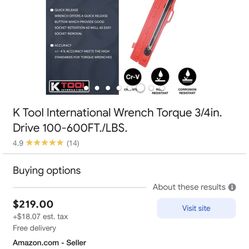 Wrench Torque 