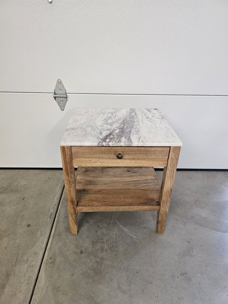 Single Drawer Acacia Hardwood Night Stand Nightstand