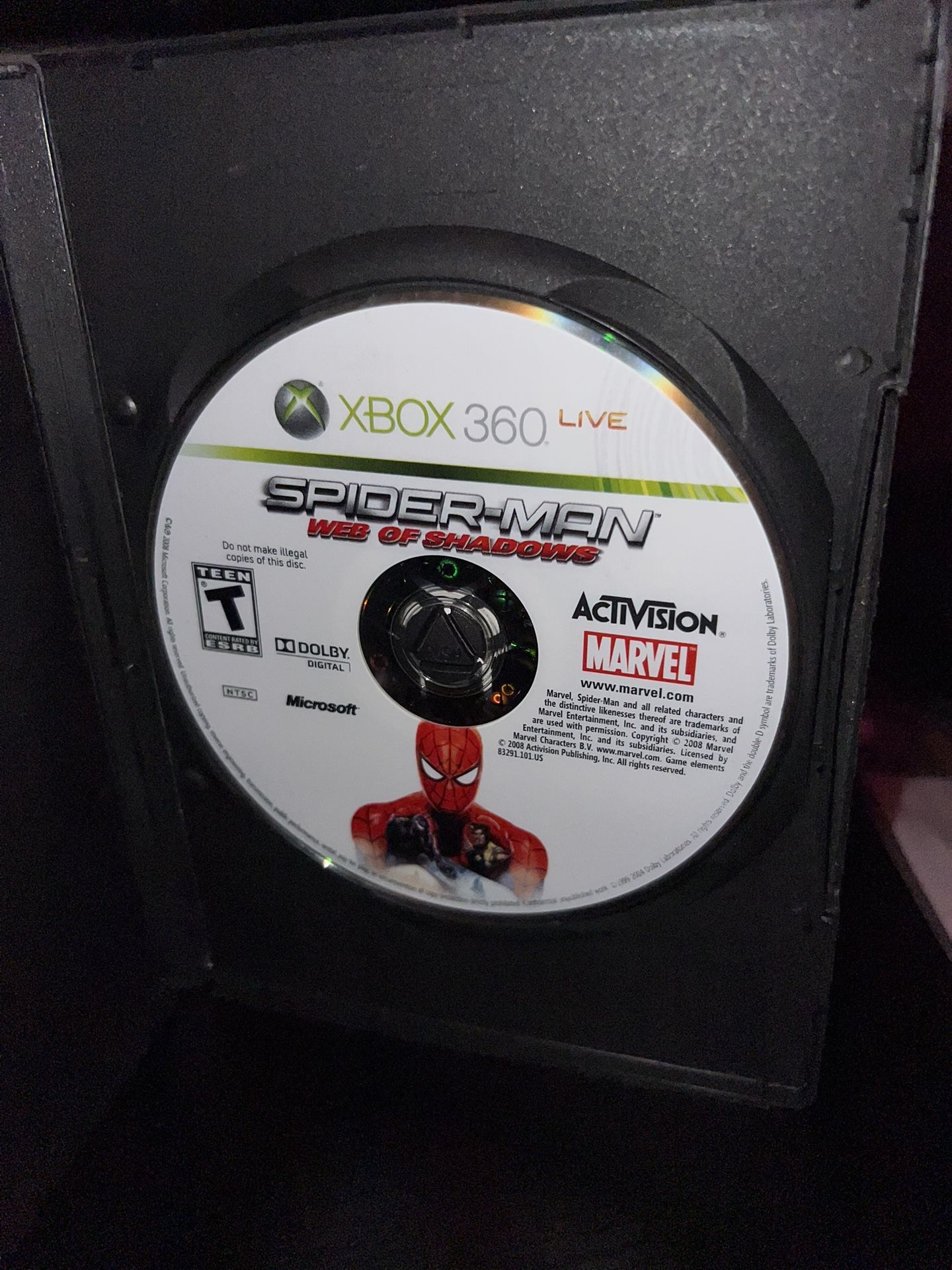 Spiderman Web Of Shadows Xbox
