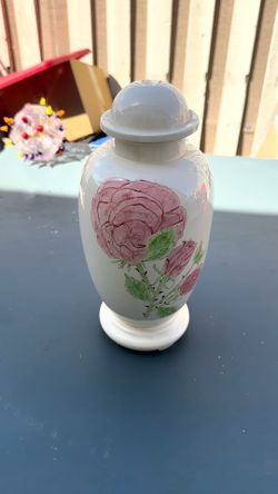 Patriotic candle holder hand-painted vase