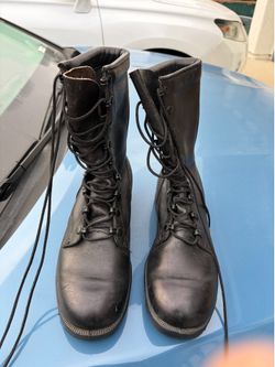 Vintage 1986 RO-Search US Military Black Leather Combat Boots Men’s 9R