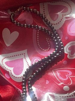 14KT  GOLD BLACK TAHITIAN PEARL NECKLACE