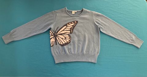 Gap Kids Girls Blue Spring Sweater with Butterfly