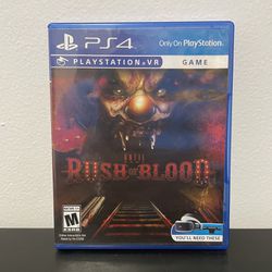 Until Dawn Rush Of Blood PS4 PSVR Like New PlayStation 4 RollerCoaster Horror VR