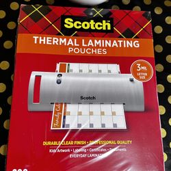 Scotch Letter Size Thermal Laminating Pouches 3 Mil 11 200 Pack, Brand New Sealed package New