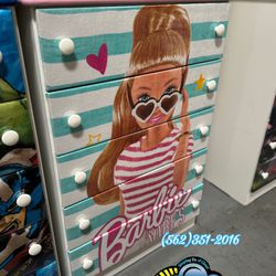 New Barbie Wood 5 Drawer Dresser Chest Double Knob 
