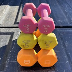 Neoprene Hexagon Dumbbell Weight Set (3s/5s/8s)