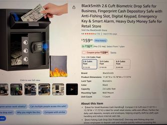 Brand new 2.6cu drop safe for business