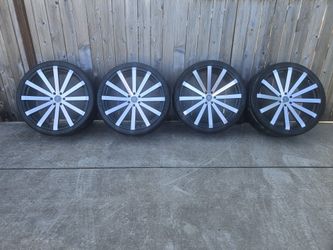 26x10 6x139.7/6x135 wheels and tires Chevy Tahoe Silverado  Ford F150 Expedition