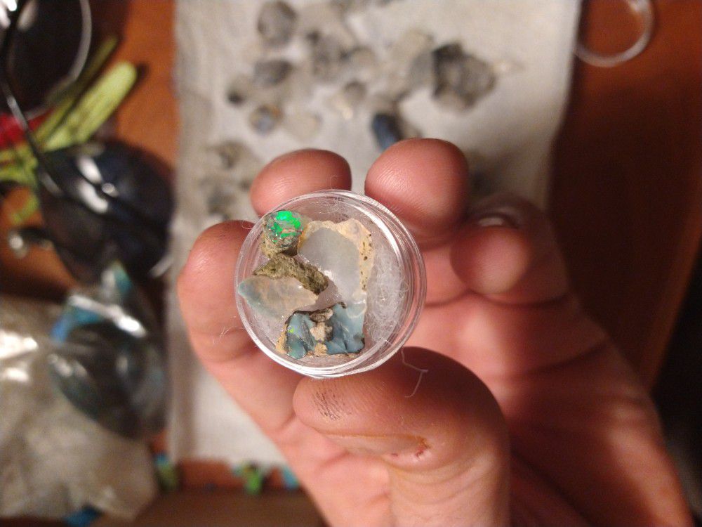 Opals, Moonstones, And A Labradorite Cabochon 