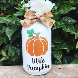 Little Pumpkin Mason Jar Decor 