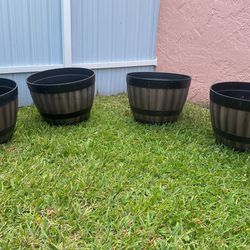 Four Large Pots For Plants