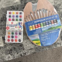 Paint, Brush And Palette Set