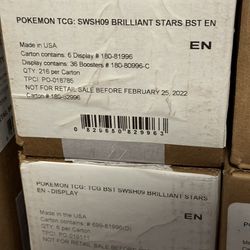 Pokemon Brilliant Stars Booster Box Case