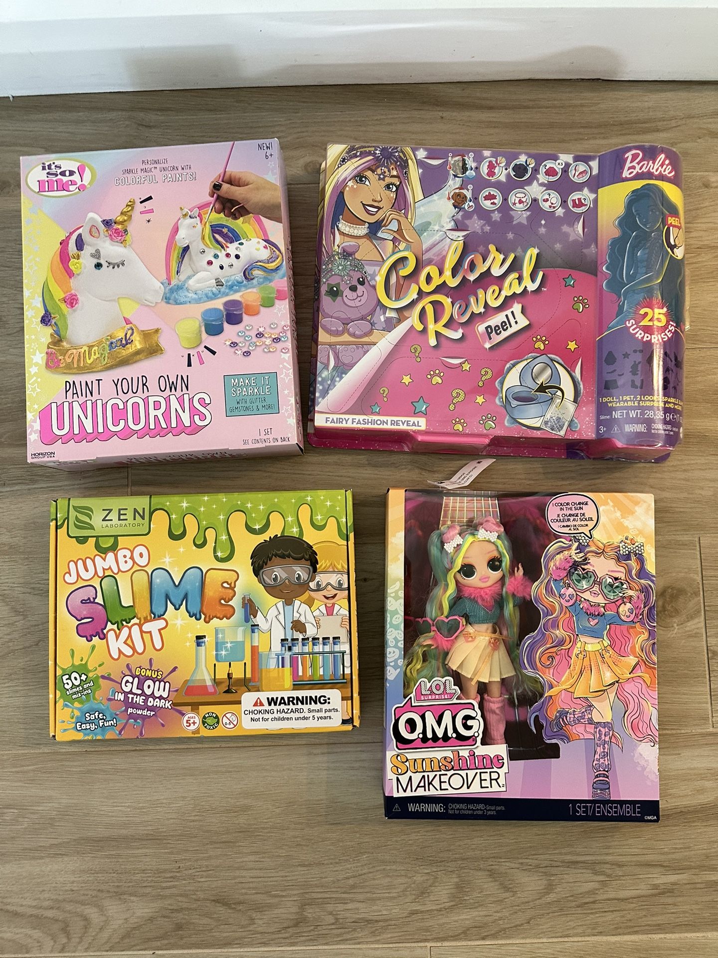 3 Brand New Toy Bundle! LOL, Barbie & Ceramic Unicorn Paint!