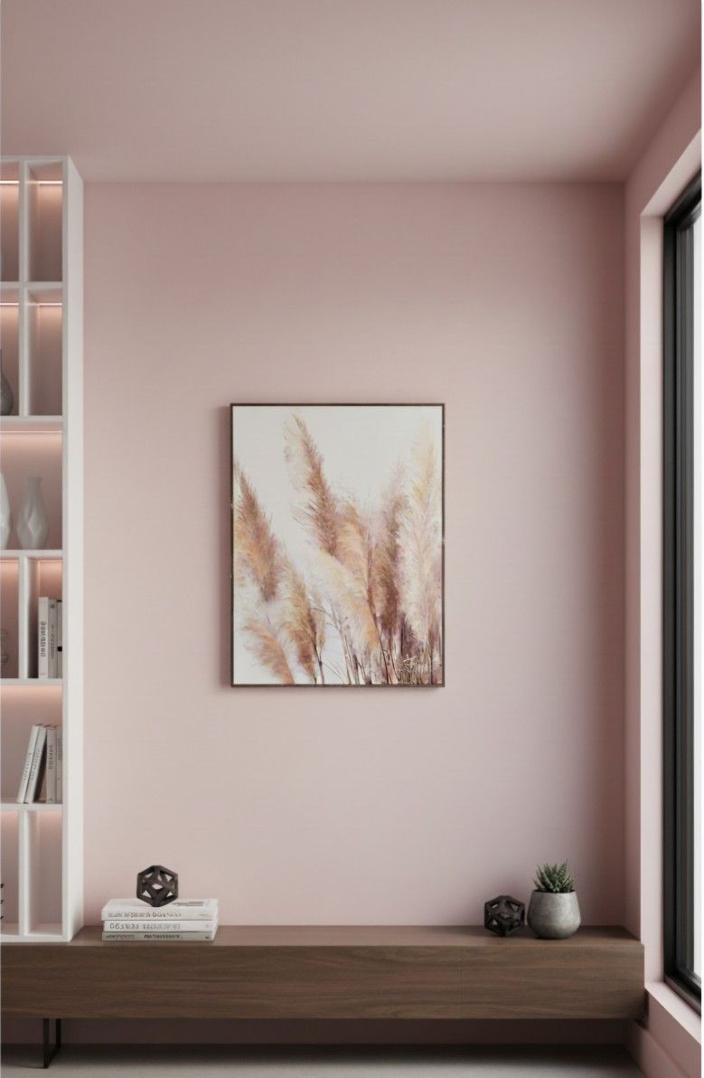 Blushing Pomp Grass II Canvas Wall Art by Asia Jensen - Modern Boho Decor