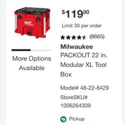 Brand New Milwaukee Packout Xl Tool Box. $100 Firm Pickup In Oakdale Or Riverbank 