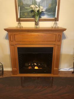 Beautiful Faux fireplace With Mantle