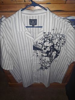 Y2k black n white shirt