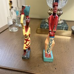 African Carved Wood Statues